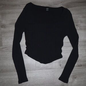 SHEIN Black Ribbed Top